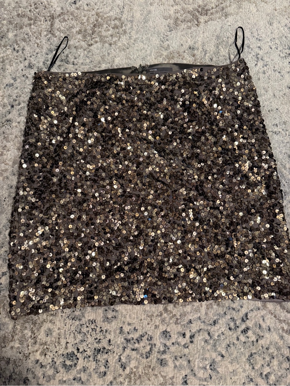 Vince Brown Sequin Mini Skirt